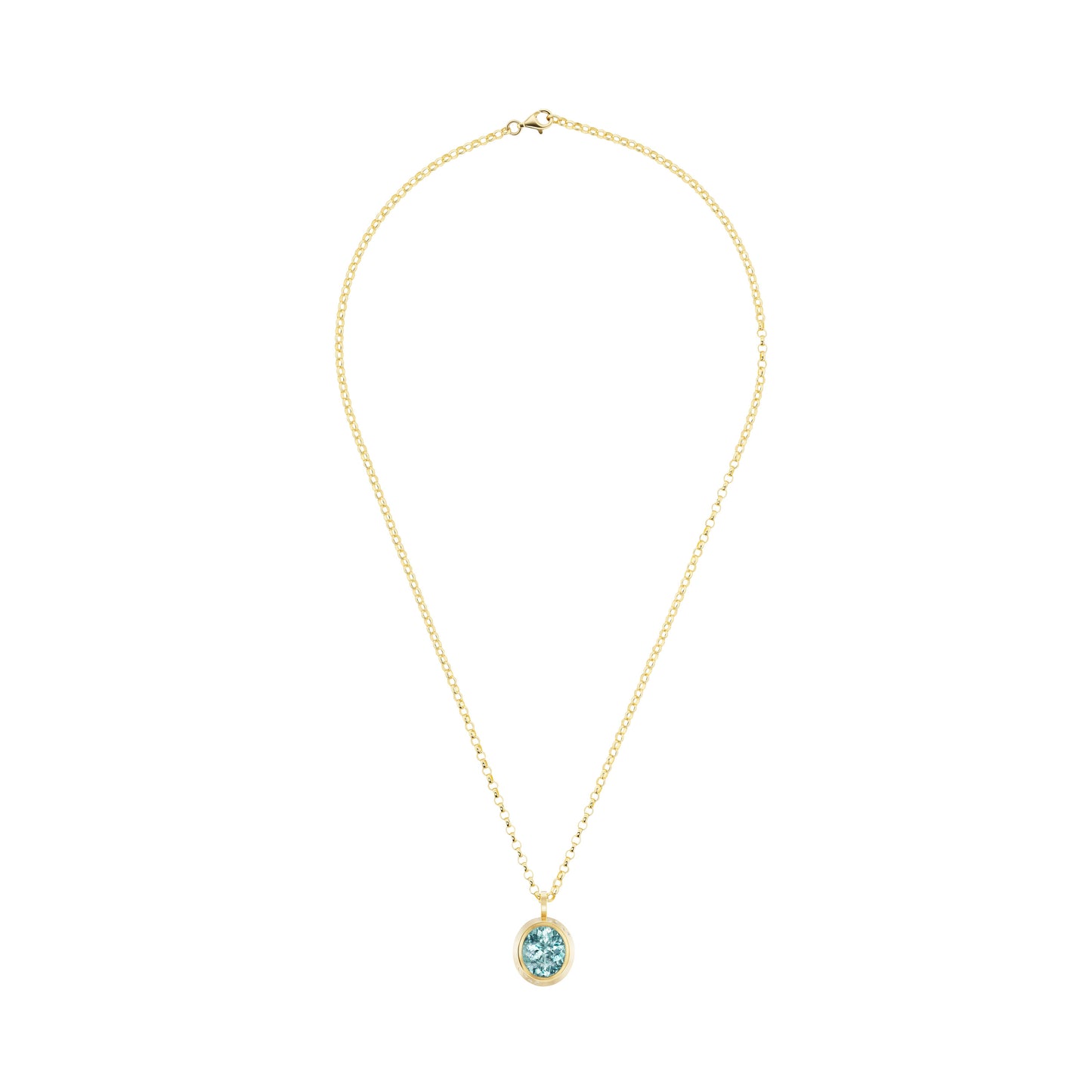 BLUE TOURMALINE DIAMOND PENDANT - Ophelia Eve Jewelry