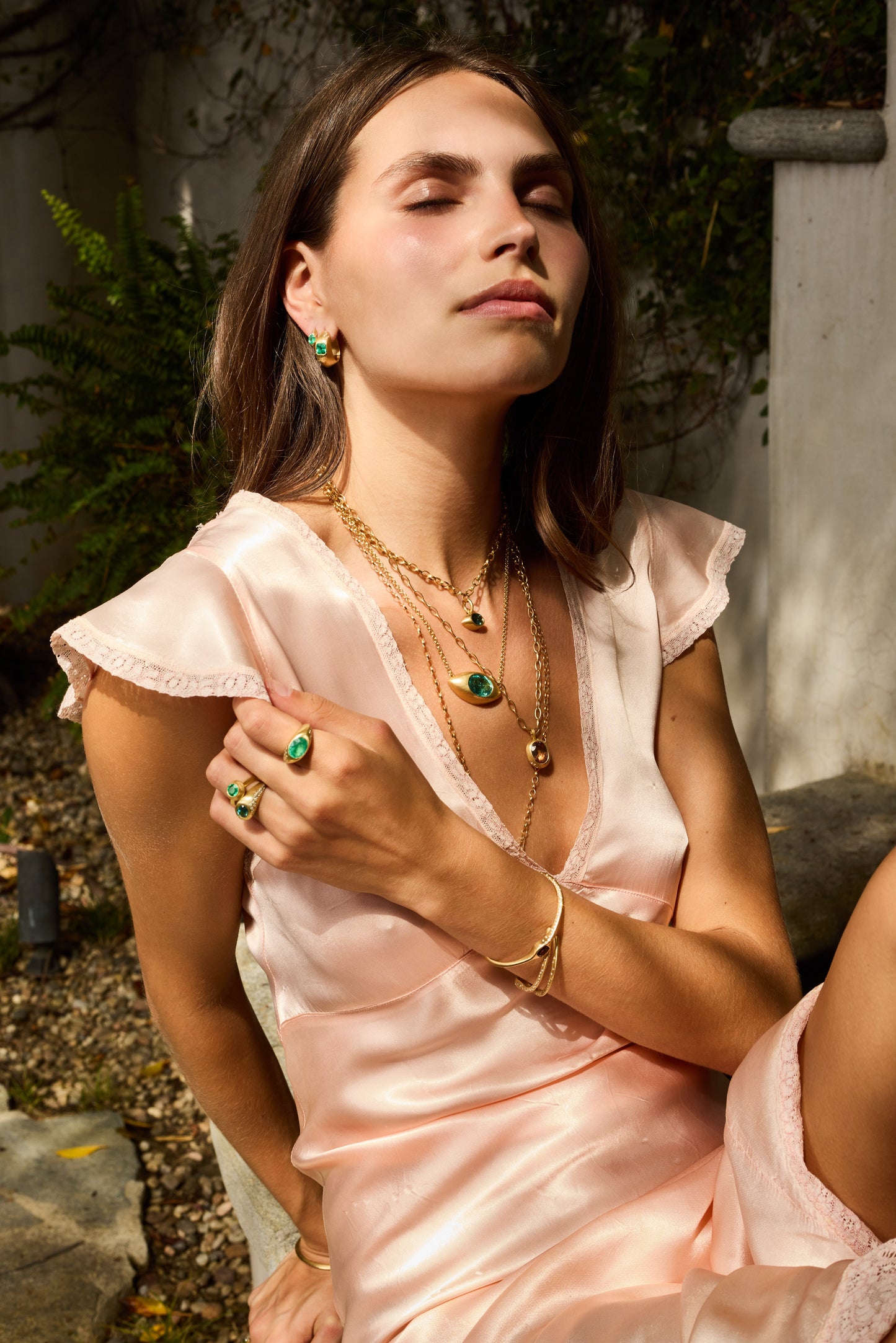 BLUE TOURMALINE MEGA EYE NECKLACE - OPHELIA EVE