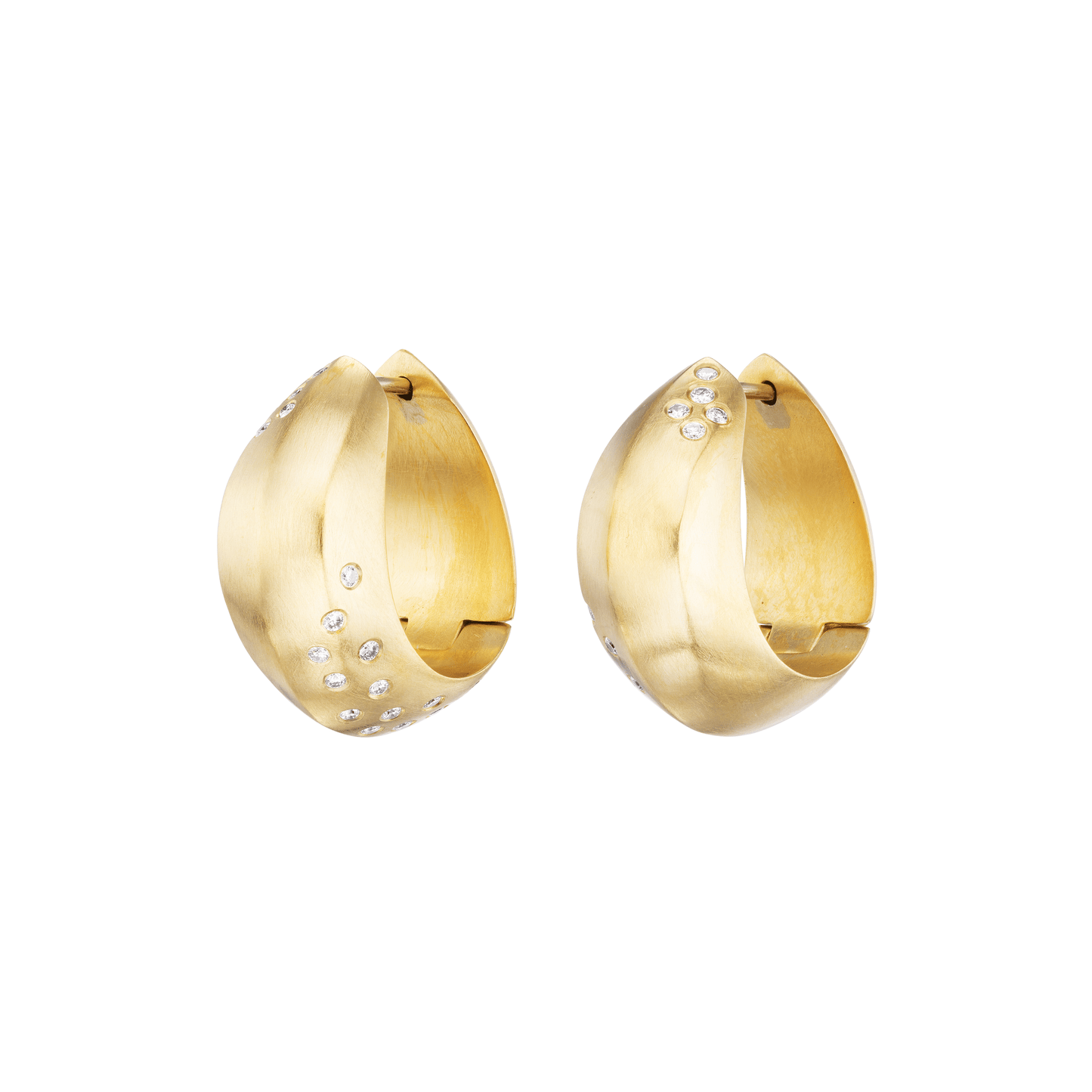 DIAMOND HINGED HOOPS - OPHELIA EVE