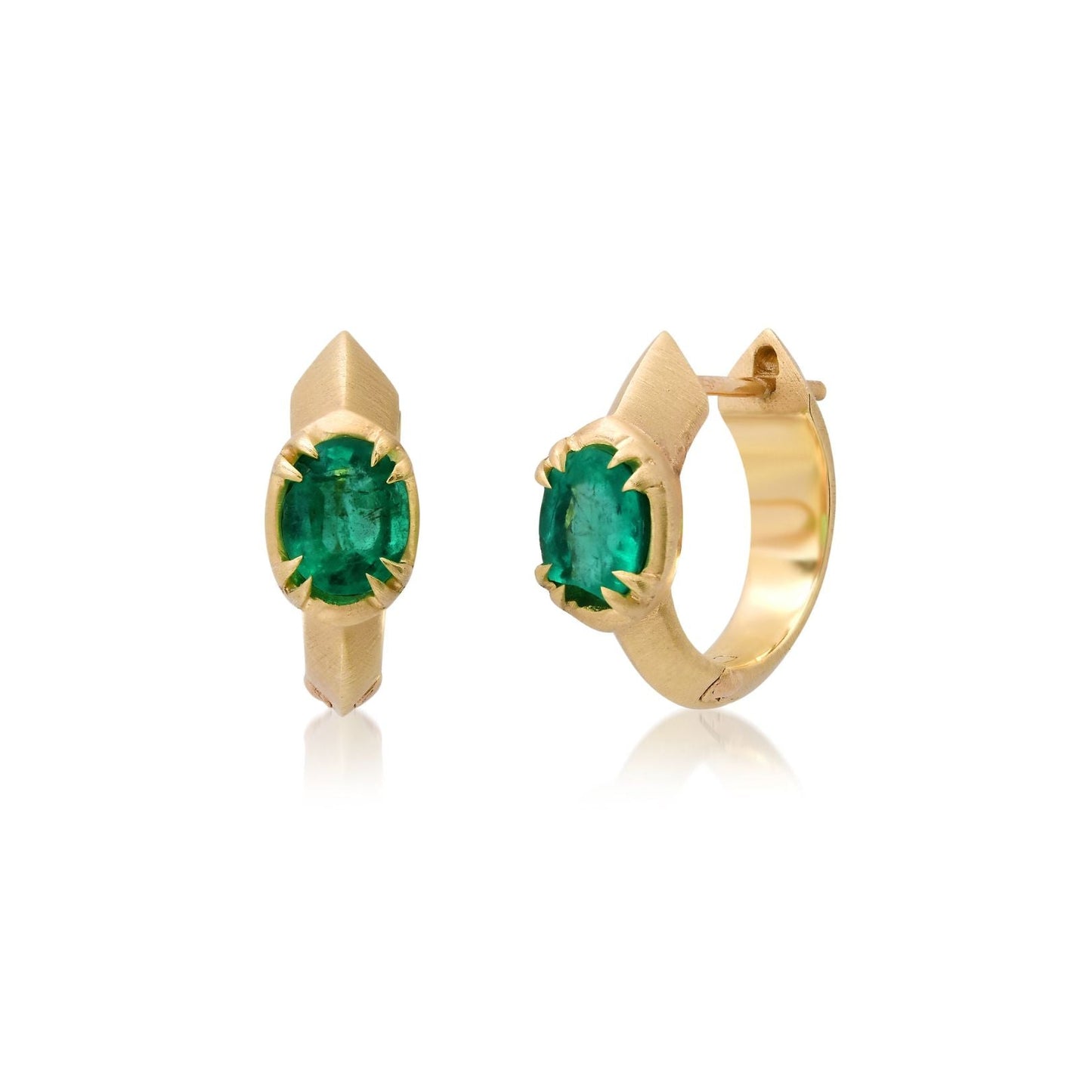 EMERALD HUGGIE HOOP - OPHELIA EVE JEWELRY