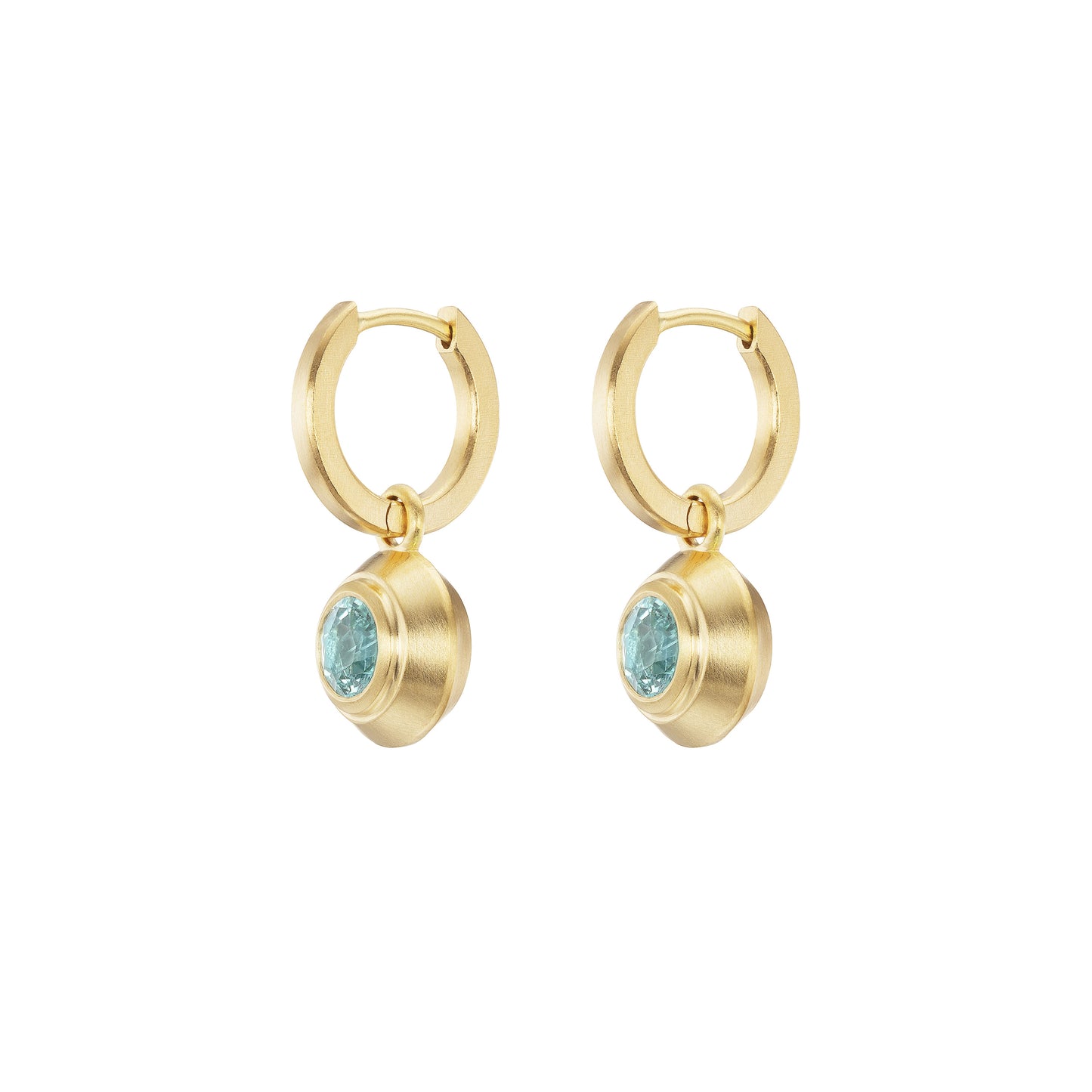 TOURMALINE DROP HOOPS - Ophelia Eve Jewelry