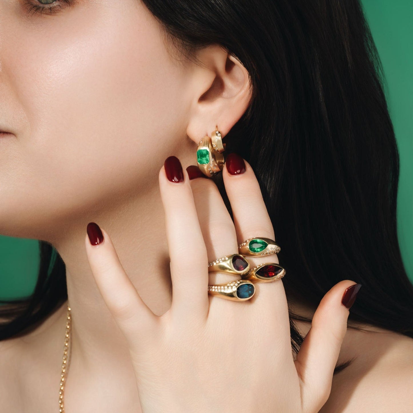 TOURMALINE PEAR SIGNET RING - OPHELIA EVE