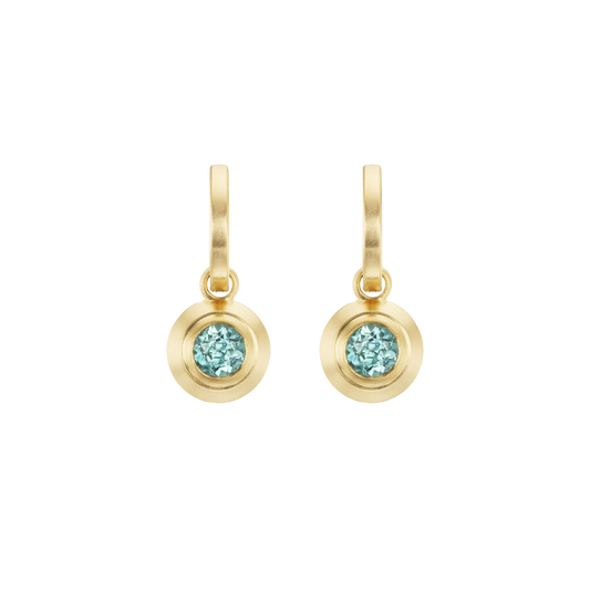 TOURMALINE DROP HOOPS