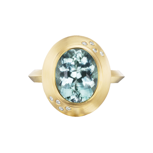 BLUE TOURMALINE MEGA OVAL RING