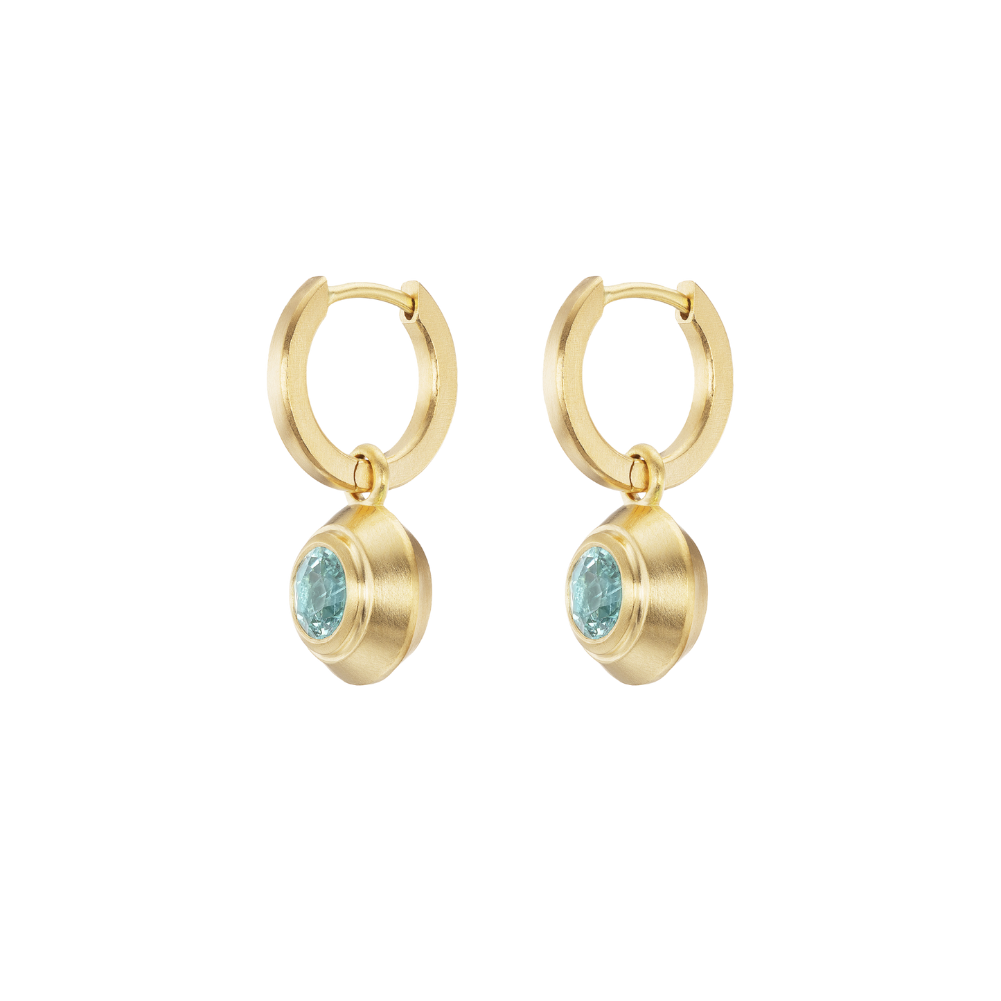 TOURMALINE DROP HOOPS