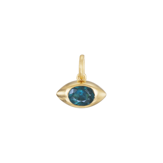 BLUE TOURMALINE EYE PENDANT - Ophelia Eve Jewelry