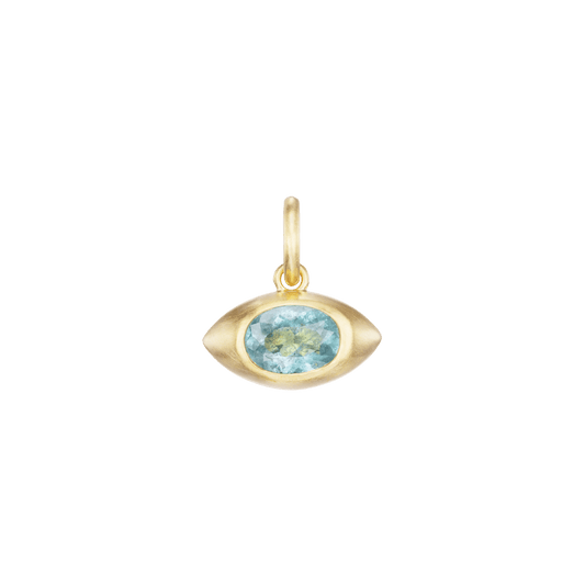 BLUE TOURMALINE EYE PENDANT - Ophelia Eve Jewelry