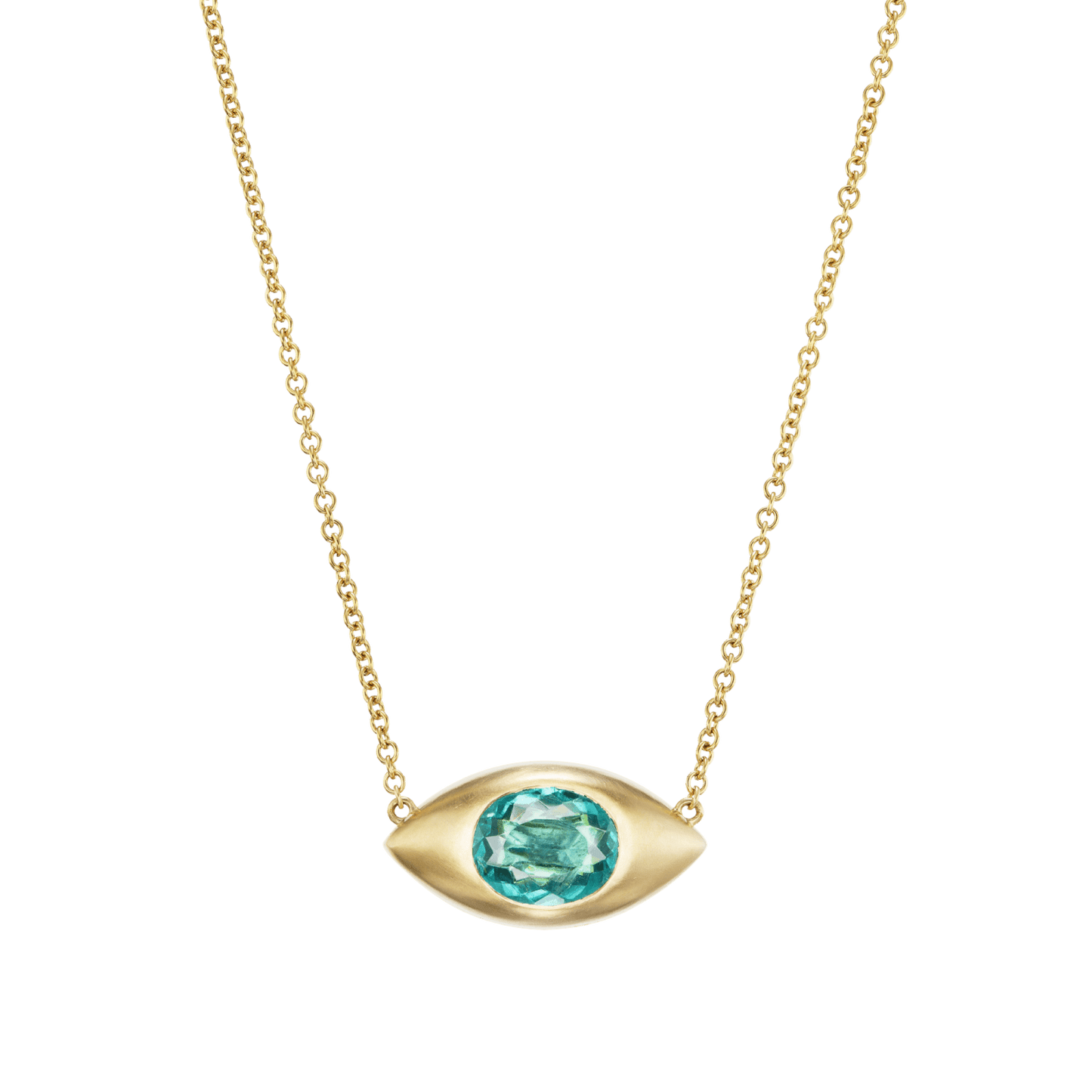 BLUE TOURMALINE MEGA EYE NECKLACE - Ophelia Eve Jewelry
