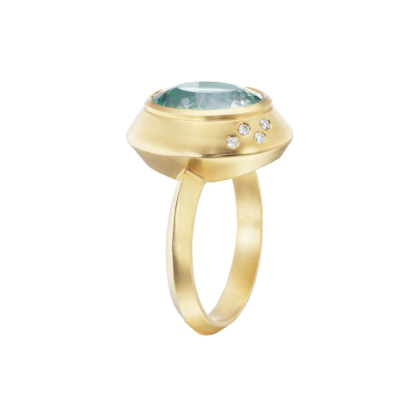 BLUE TOURMALINE MEGA OVAL RING - Ophelia Eve Jewelry