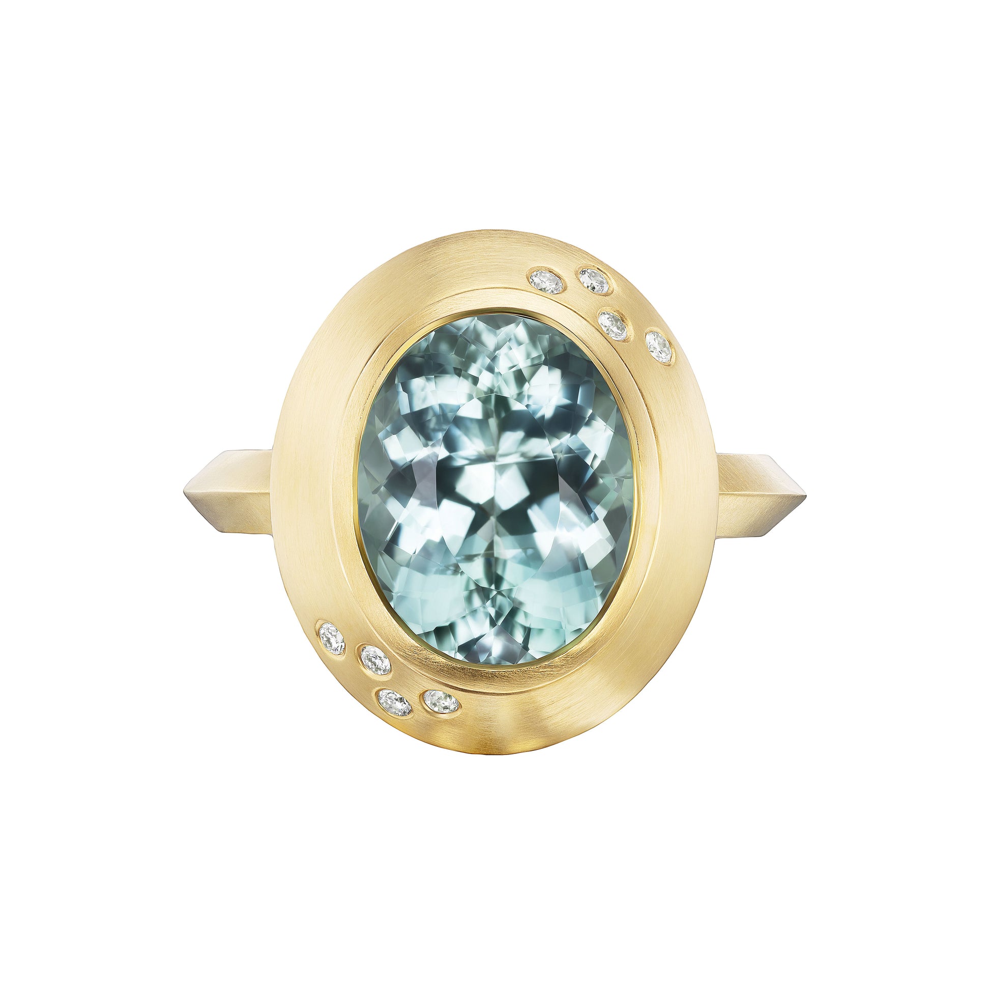 BLUE TOURMALINE MEGA OVAL RING - Ophelia Eve Jewelry