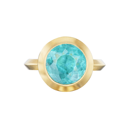 BLUE TOURMALINE MEGA ROUND RING - OPHELIA EVE