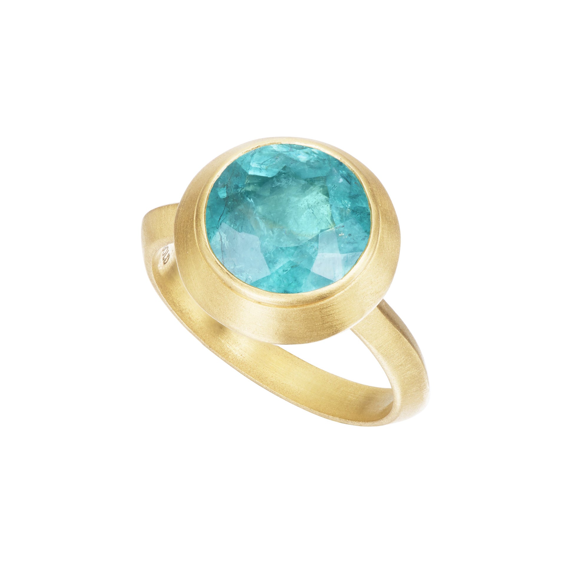 BLUE TOURMALINE MEGA ROUND RING - OPHELIA EVE