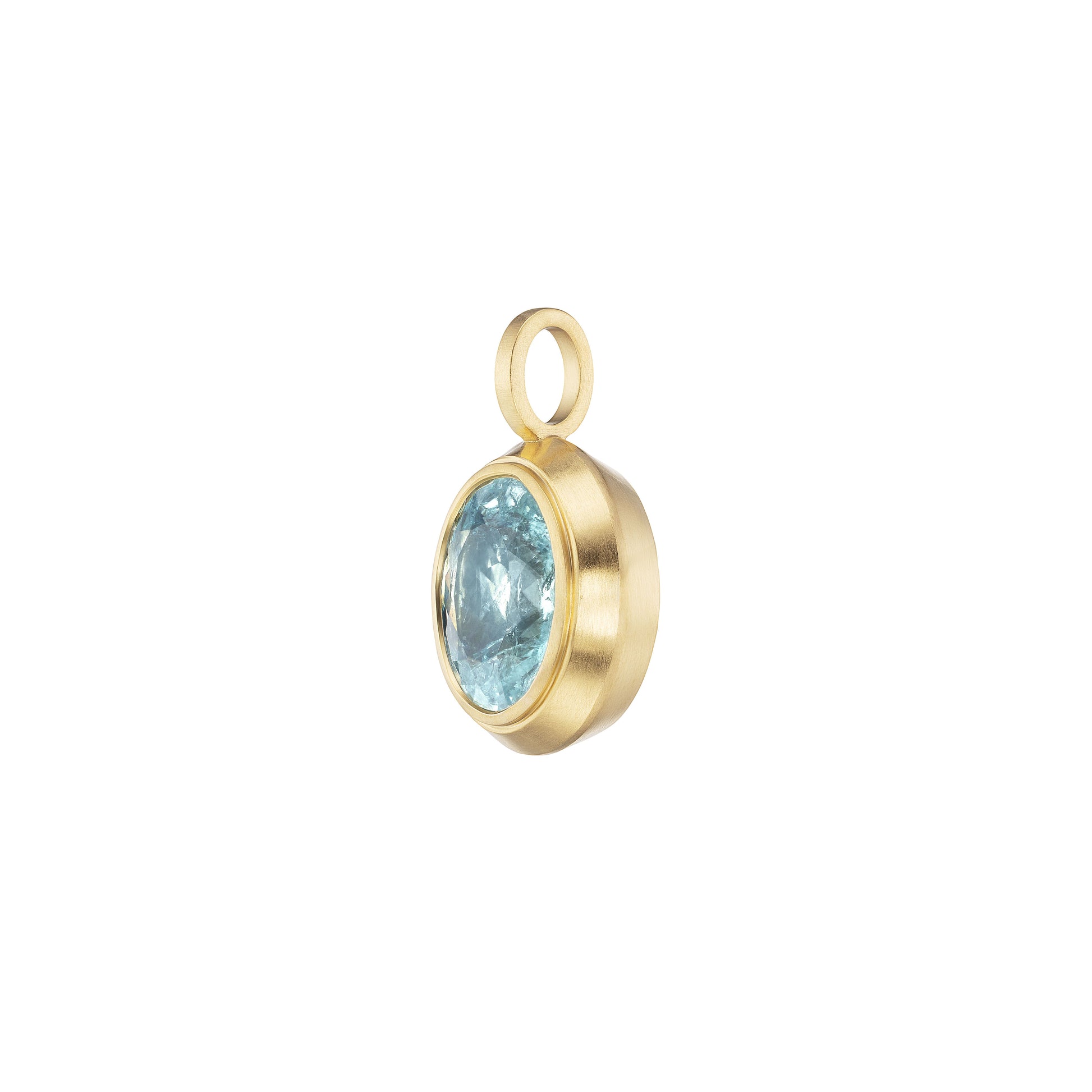 BLUE TOURMALINE OVAL PENDANT - Ophelia Eve Jewelry