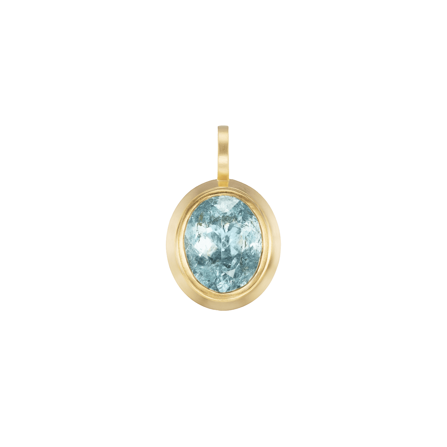 BLUE TOURMALINE OVAL PENDANT - Ophelia Eve Jewelry