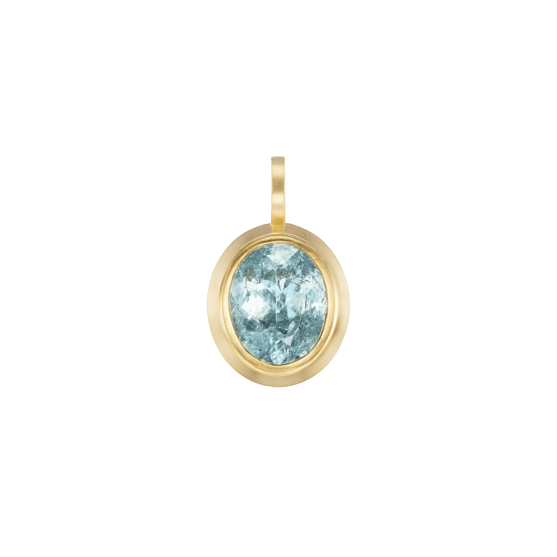 BLUE TOURMALINE OVAL PENDANT - Ophelia Eve Jewelry