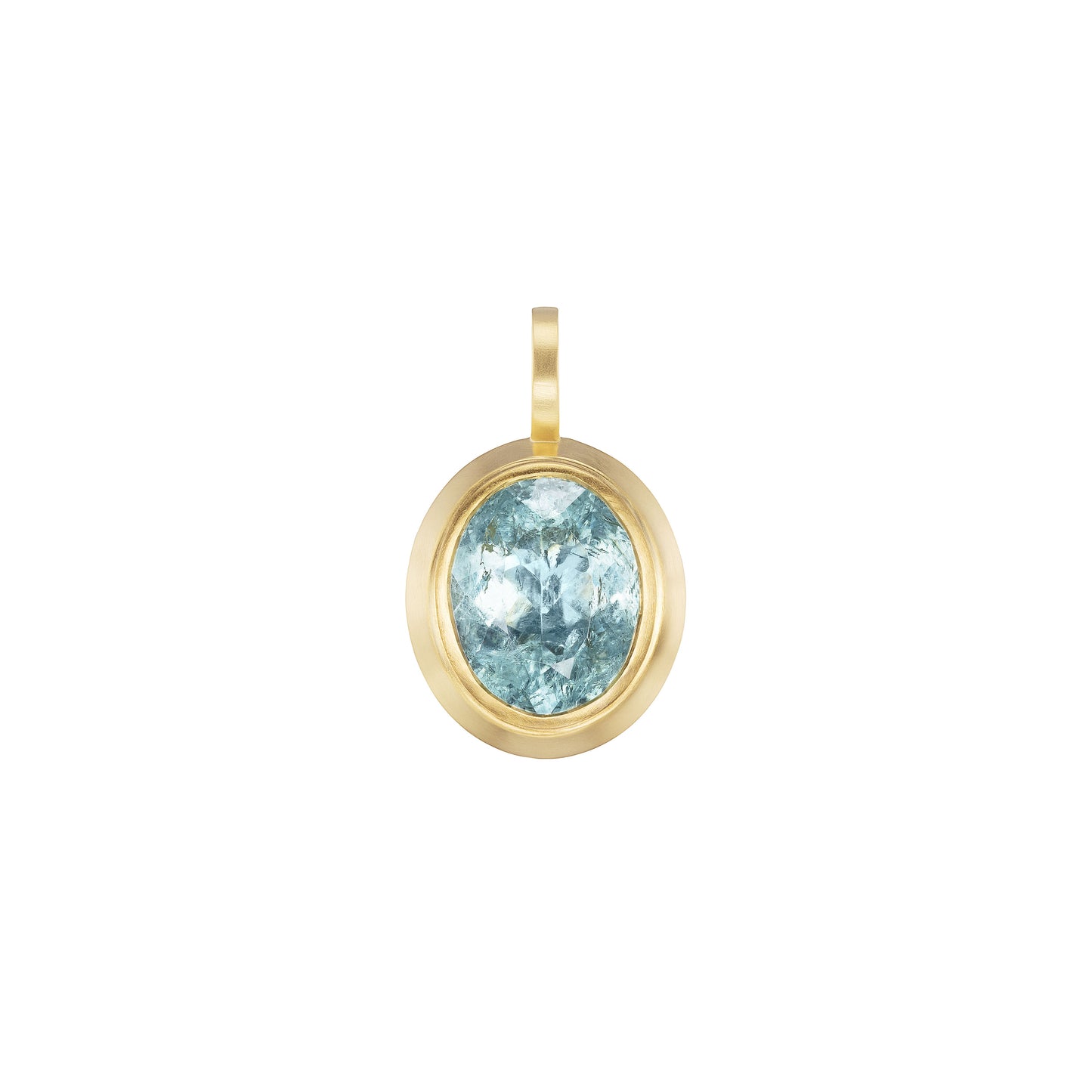 BLUE TOURMALINE OVAL PENDANT - Ophelia Eve Jewelry