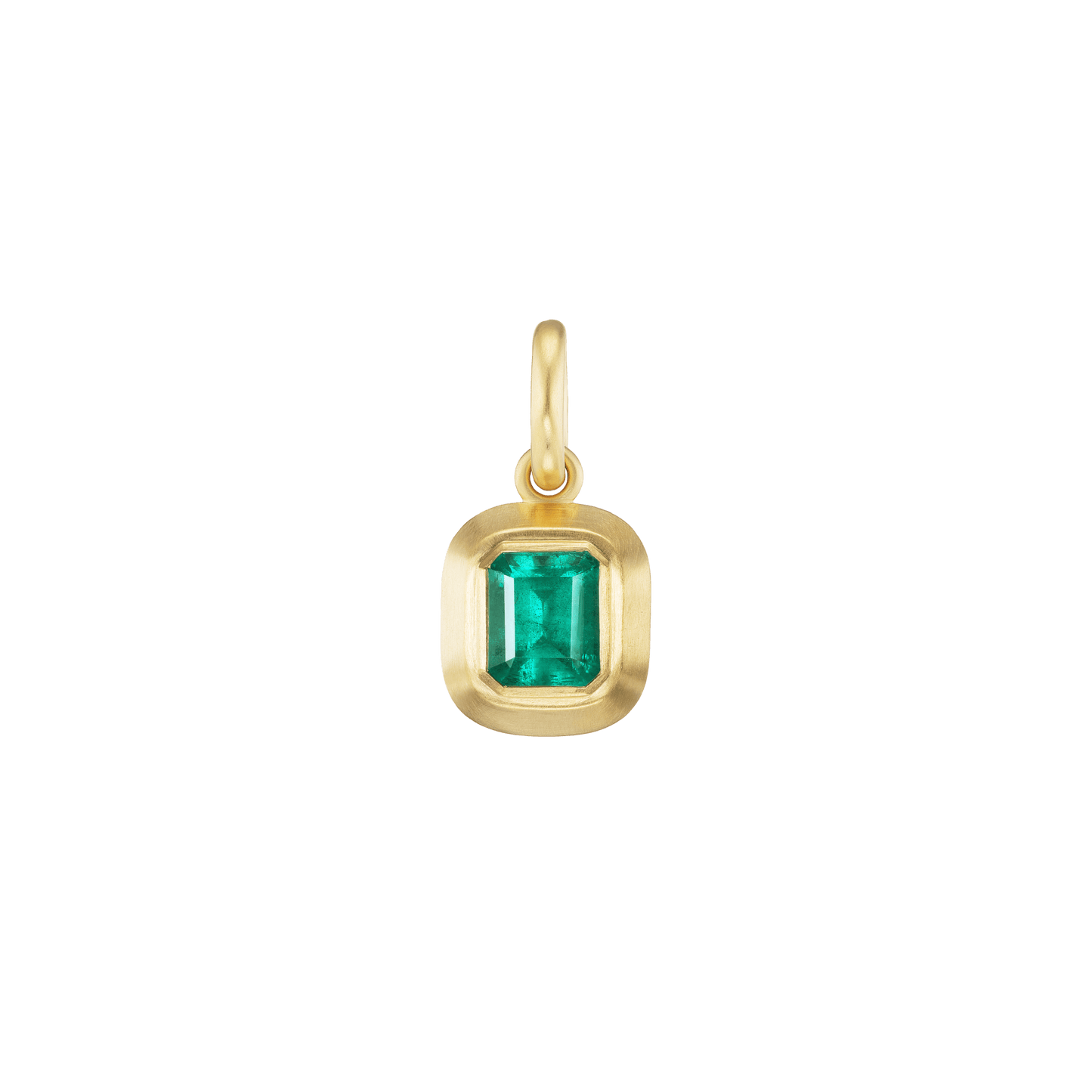 EMERALD CUSHION CUT CHARM - Ophelia Eve Jewelry
