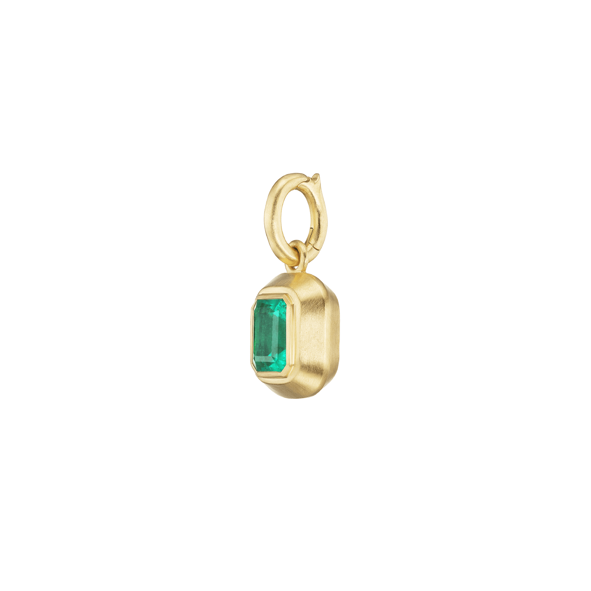 EMERALD CUSHION CUT CHARM - Ophelia Eve Jewelry