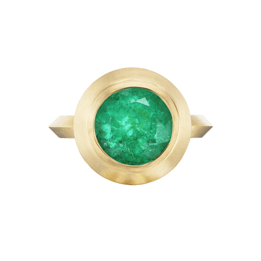 EMERALD MEGA ROUND RING - Ophelia Eve Jewelry