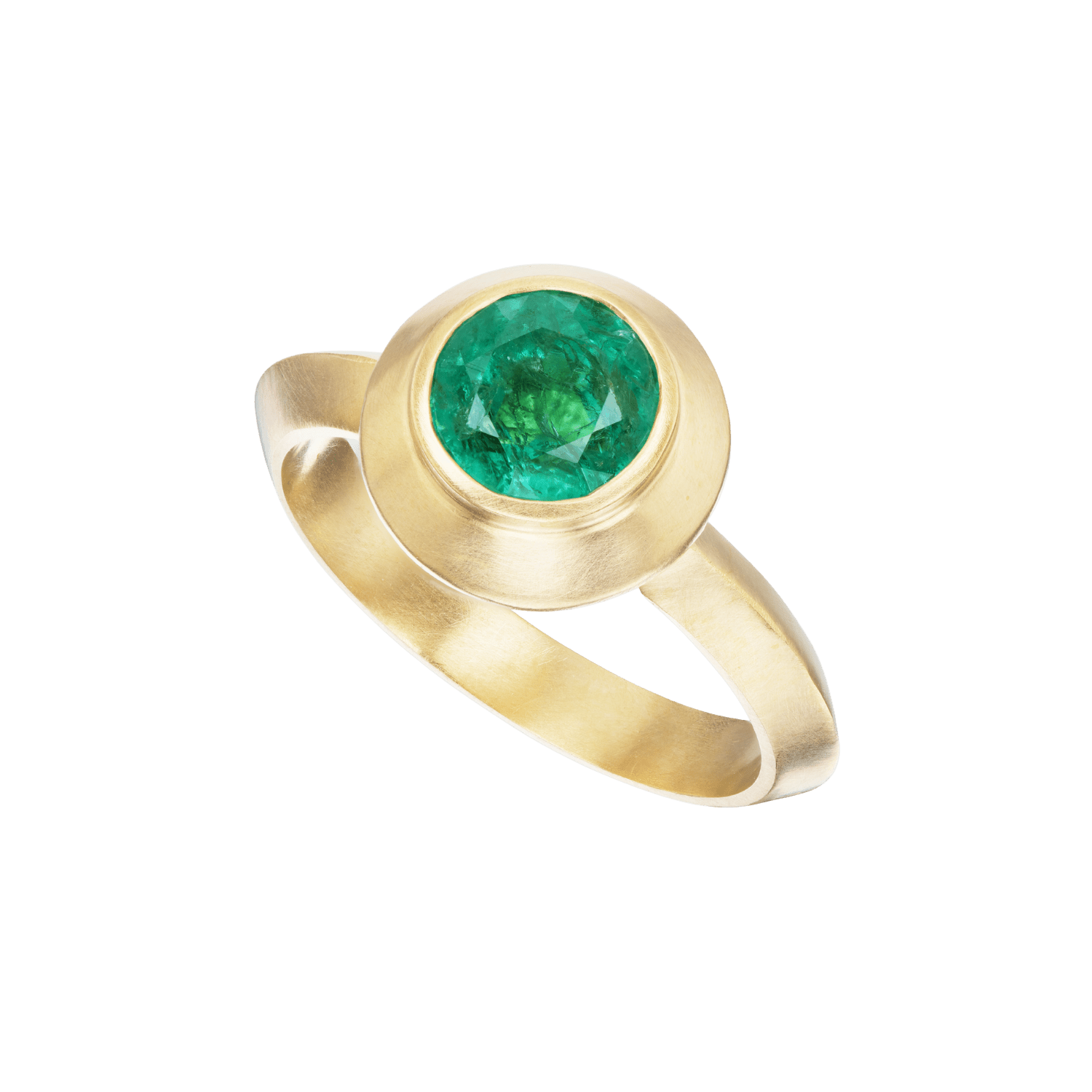 EMERALD MINI ROUND RING - Ophelia Eve Jewelry