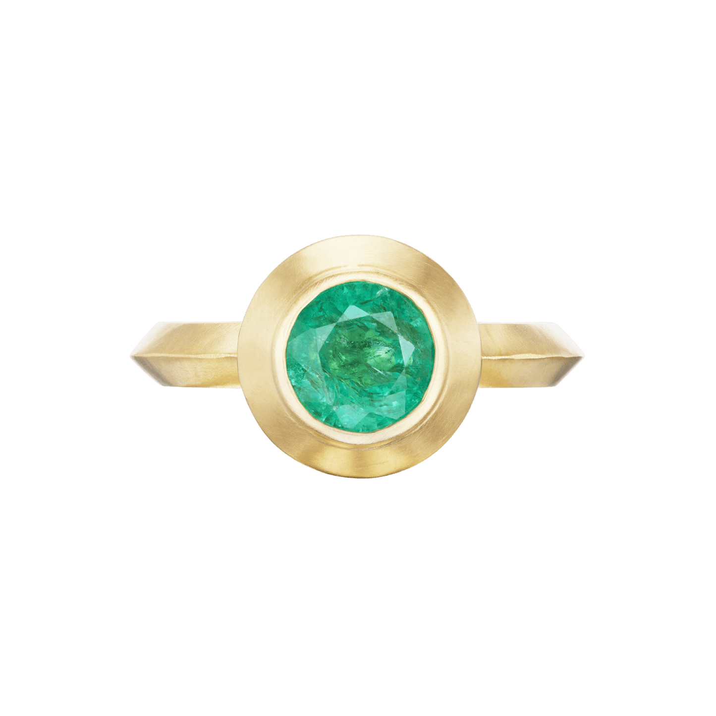 EMERALD MINI ROUND RING - Ophelia Eve Jewelry