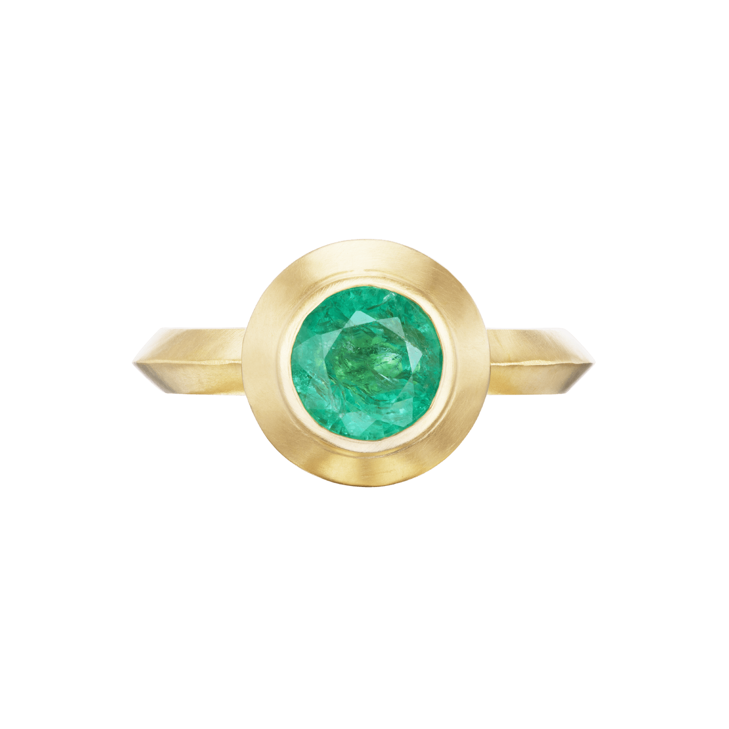 EMERALD MINI ROUND RING - Ophelia Eve Jewelry