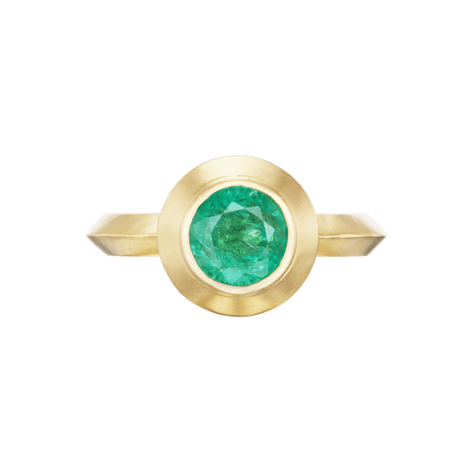 EMERALD MINI ROUND RING - Ophelia Eve Jewelry
