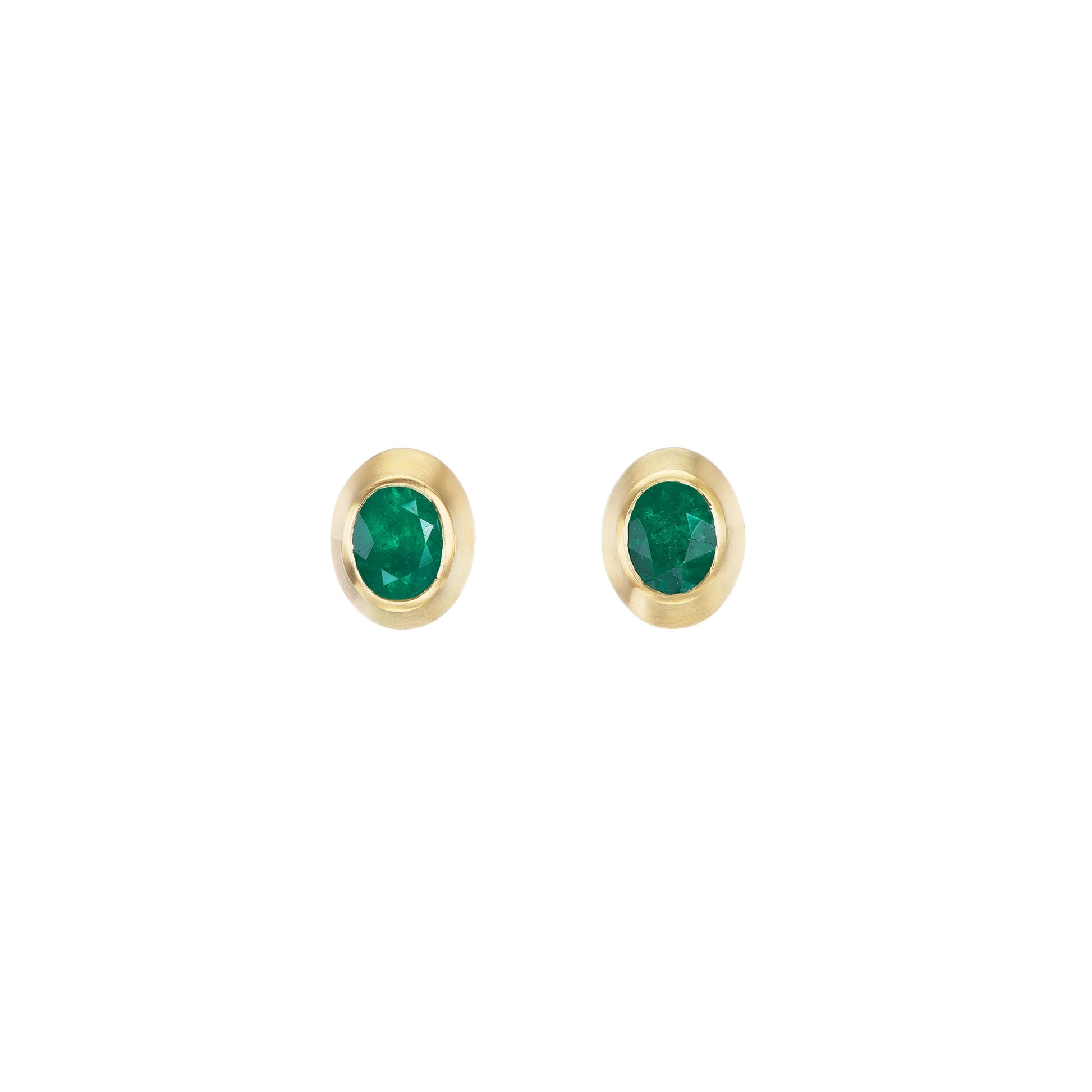 EMERALD OVAL STUDS - OPHELIA EVE