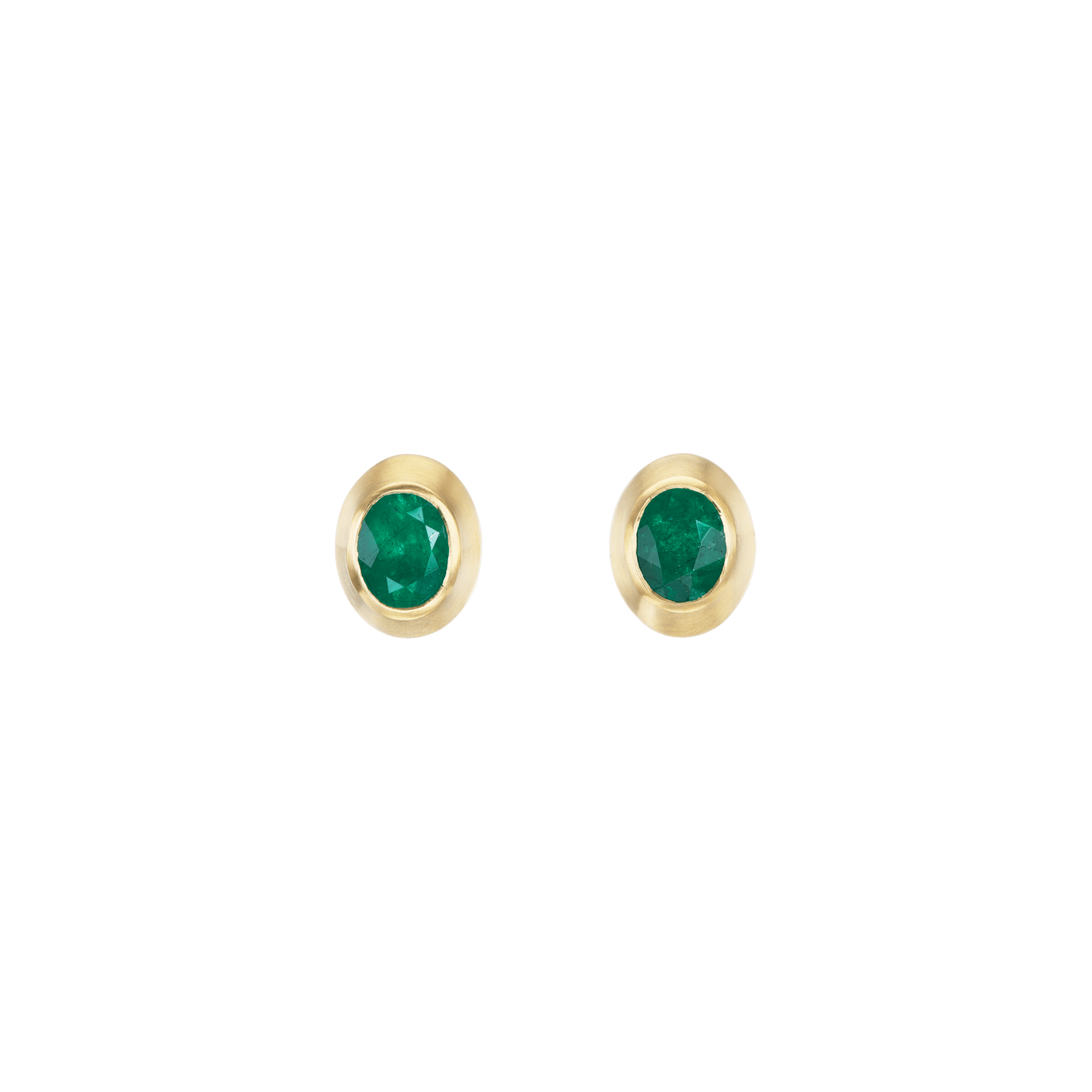 EMERALD OVAL STUDS - Ophelia Eve Jewelry