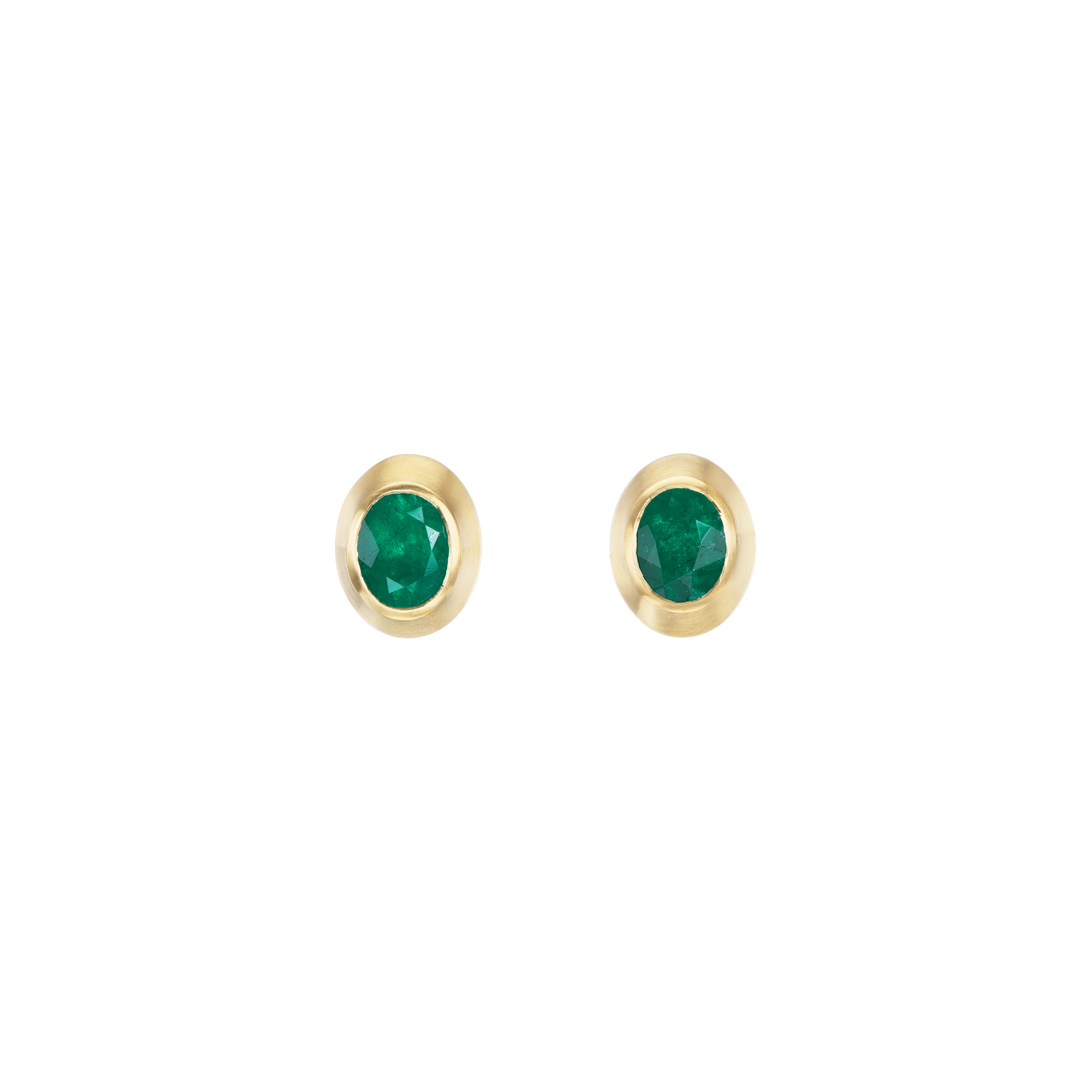 EMERALD OVAL STUDS - Ophelia Eve Jewelry
