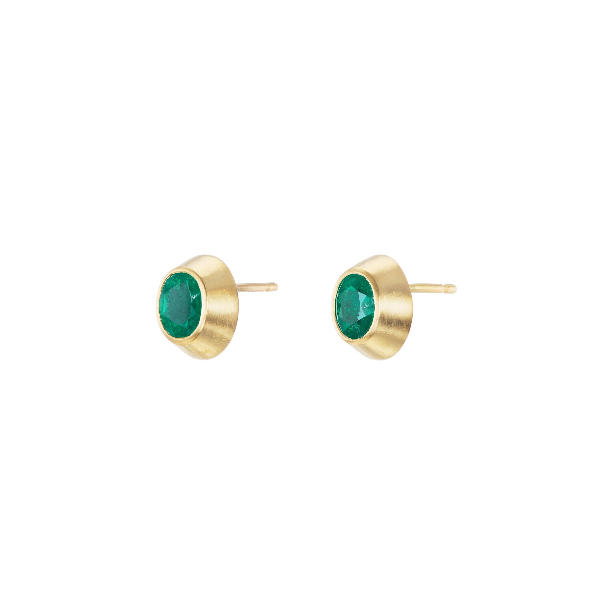 EMERALD OVAL STUDS - OPHELIA EVE