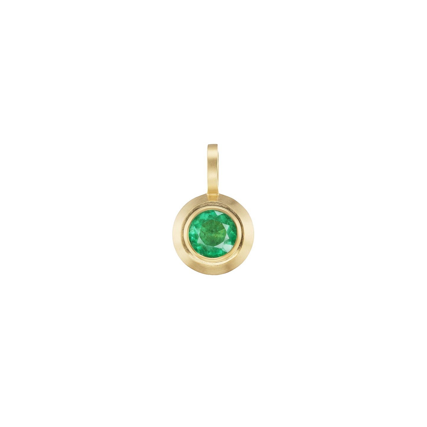 EMERALD ROUND PENDANT - Ophelia Eve Jewelry