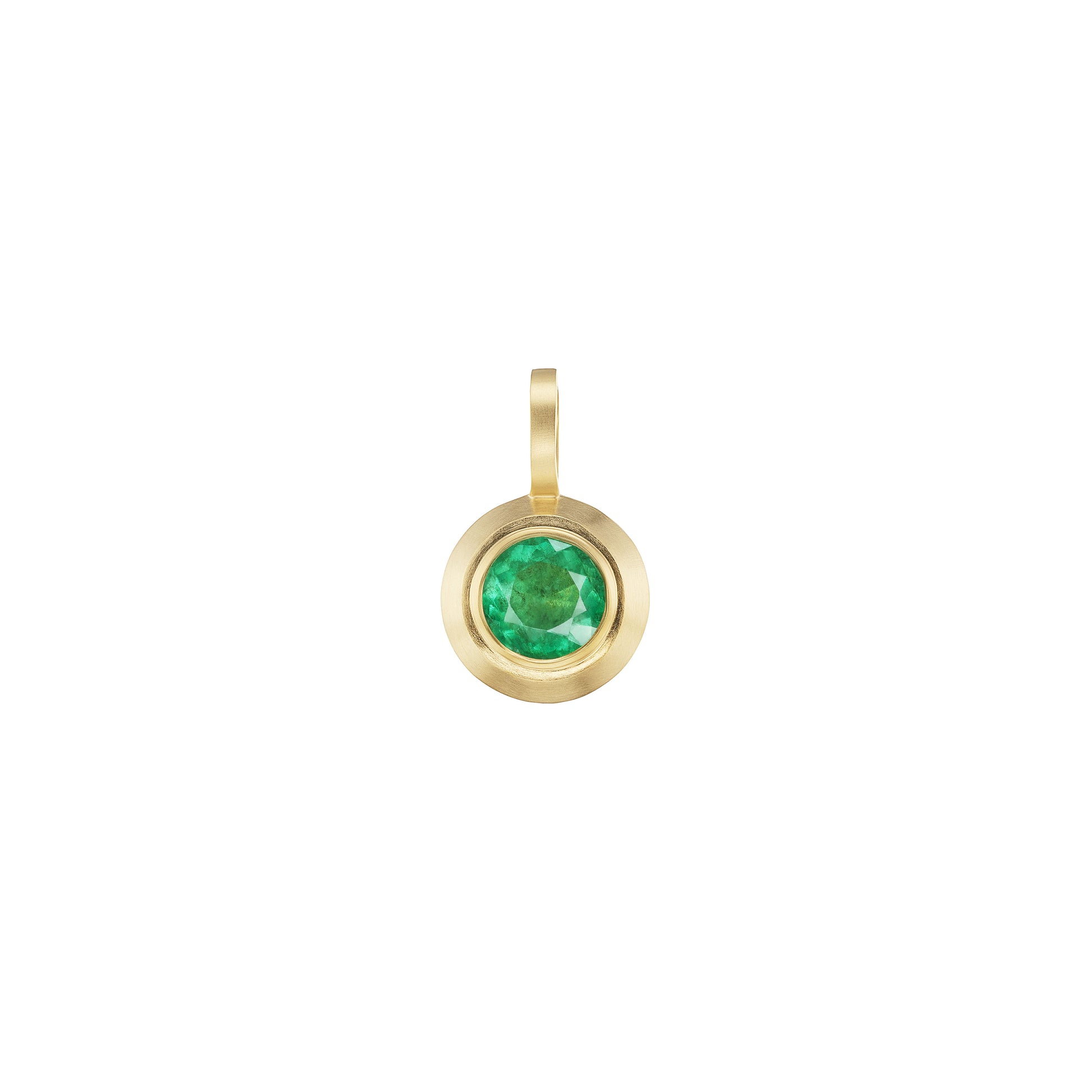 EMERALD ROUND PENDANT - Ophelia Eve Jewelry