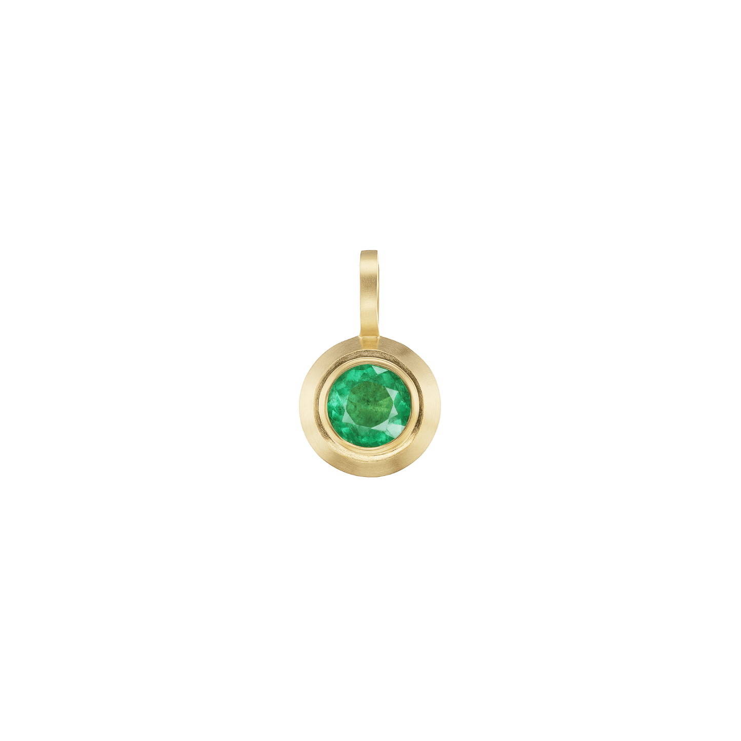 EMERALD ROUND PENDANT - Ophelia Eve Jewelry
