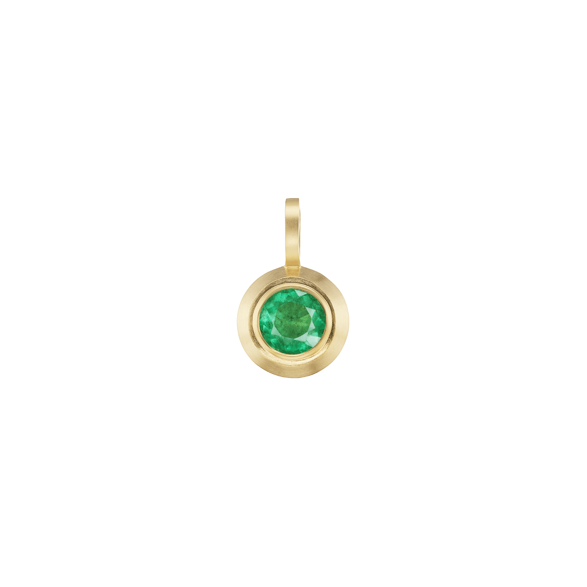 EMERALD ROUND PENDANT - Ophelia Eve Jewelry
