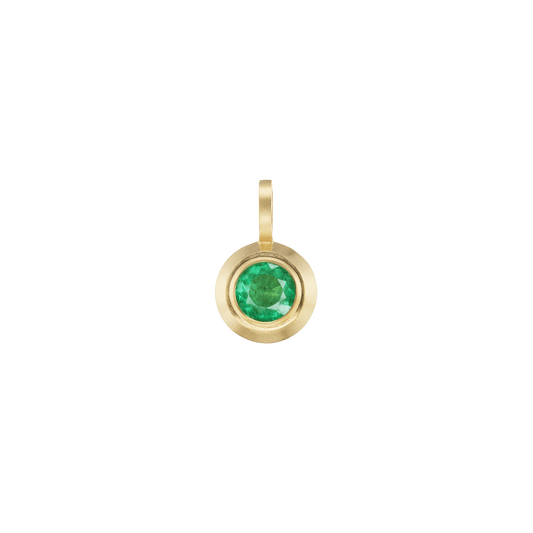 EMERALD ROUND PENDANT - Ophelia Eve Jewelry
