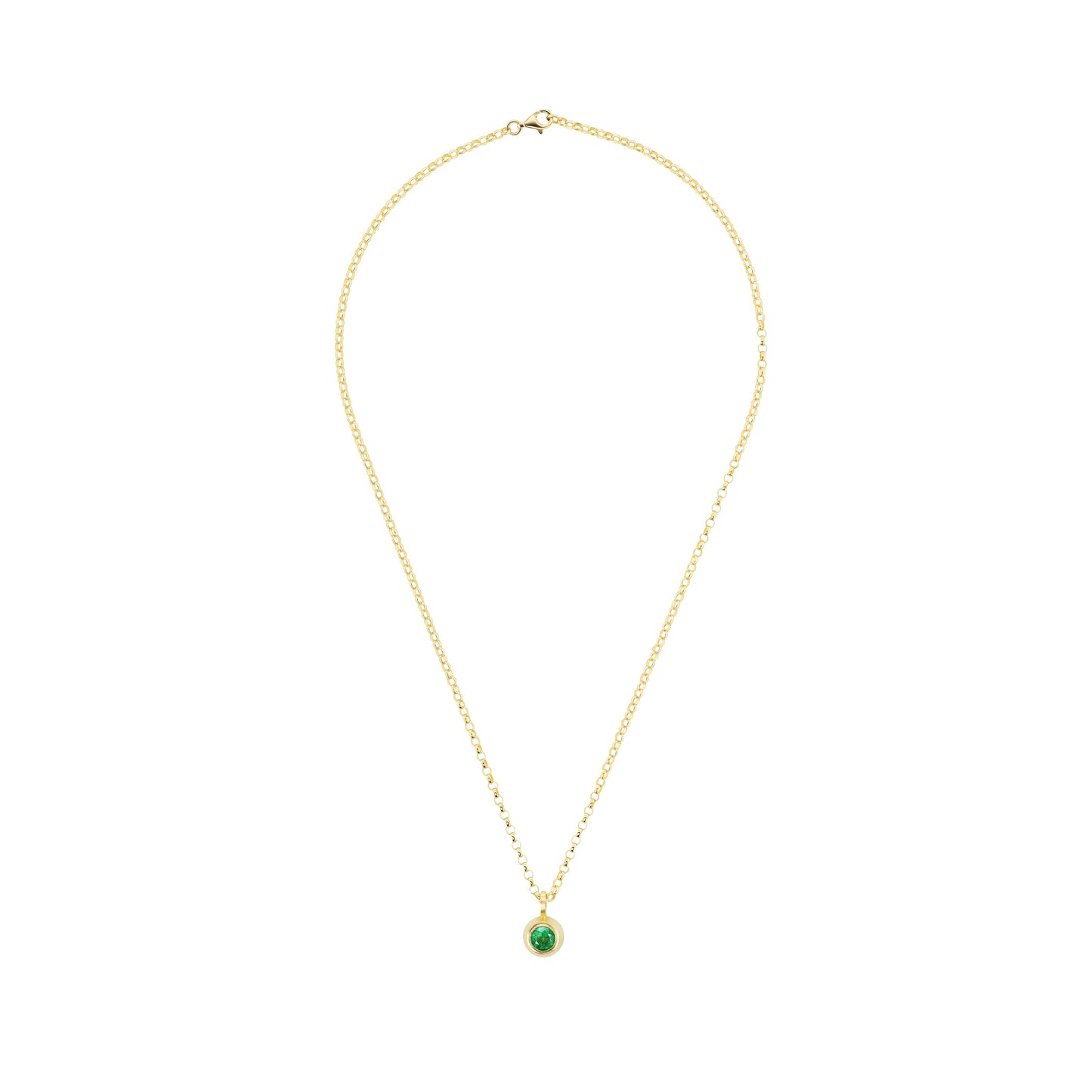 EMERALD ROUND PENDANT - Ophelia Eve Jewelry