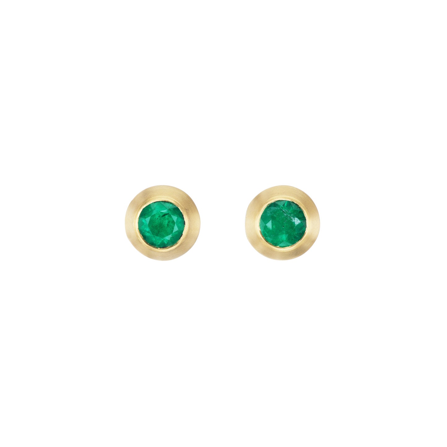 EMERALD ROUND STUDS - OPHELIA EVE