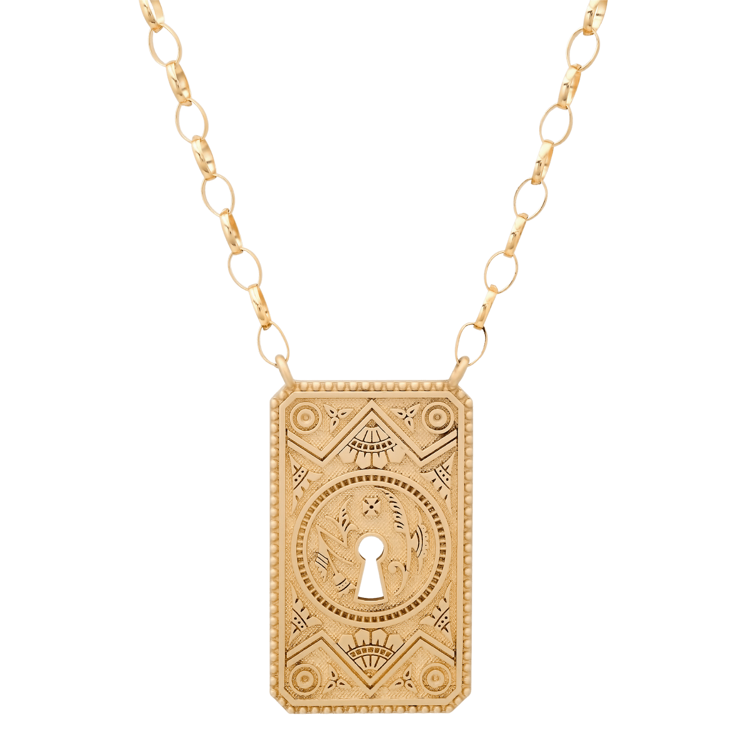 GARDEN GATE ANTIQUE DOORPLATE NECKLACE - Ophelia Eve Jewelry