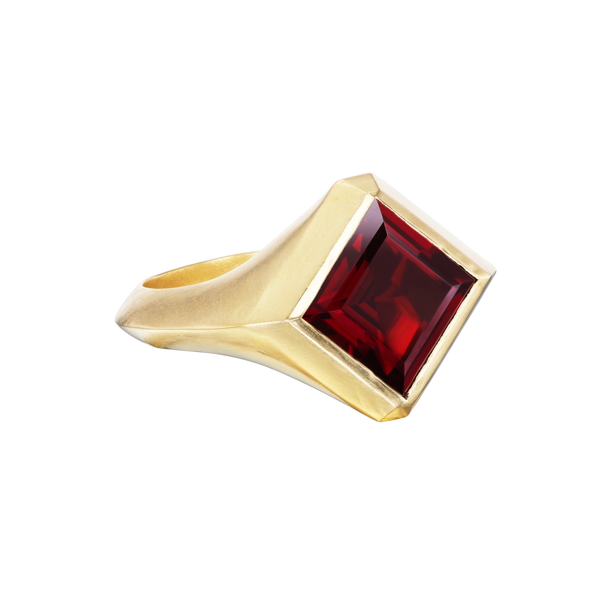 GARNET KITE SIGNET RING - OPHELIA EVE