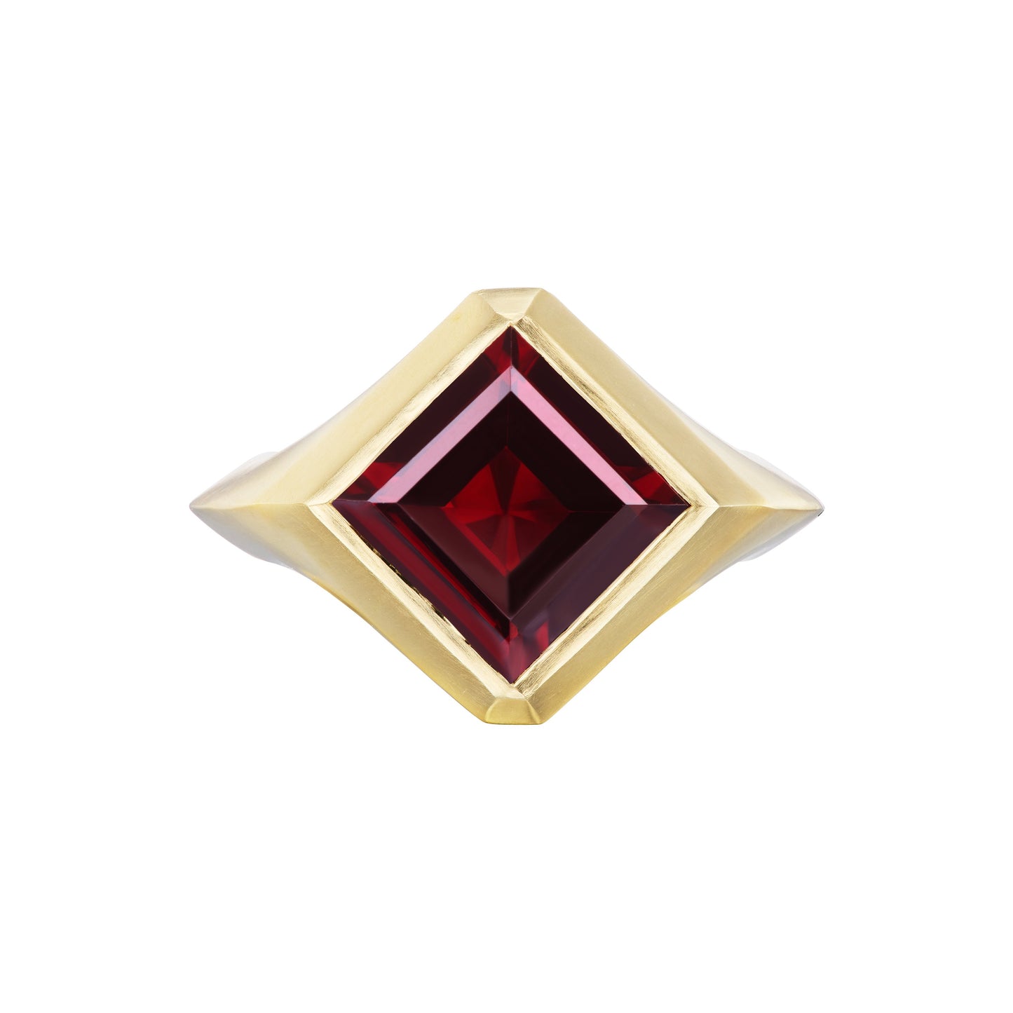 GARNET KITE SIGNET RING - OPHELIA EVE