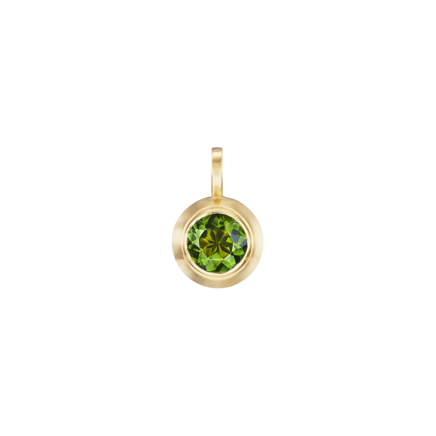 GREEN TOURMALINE ROUND PENDANT - OPHELIA EVE