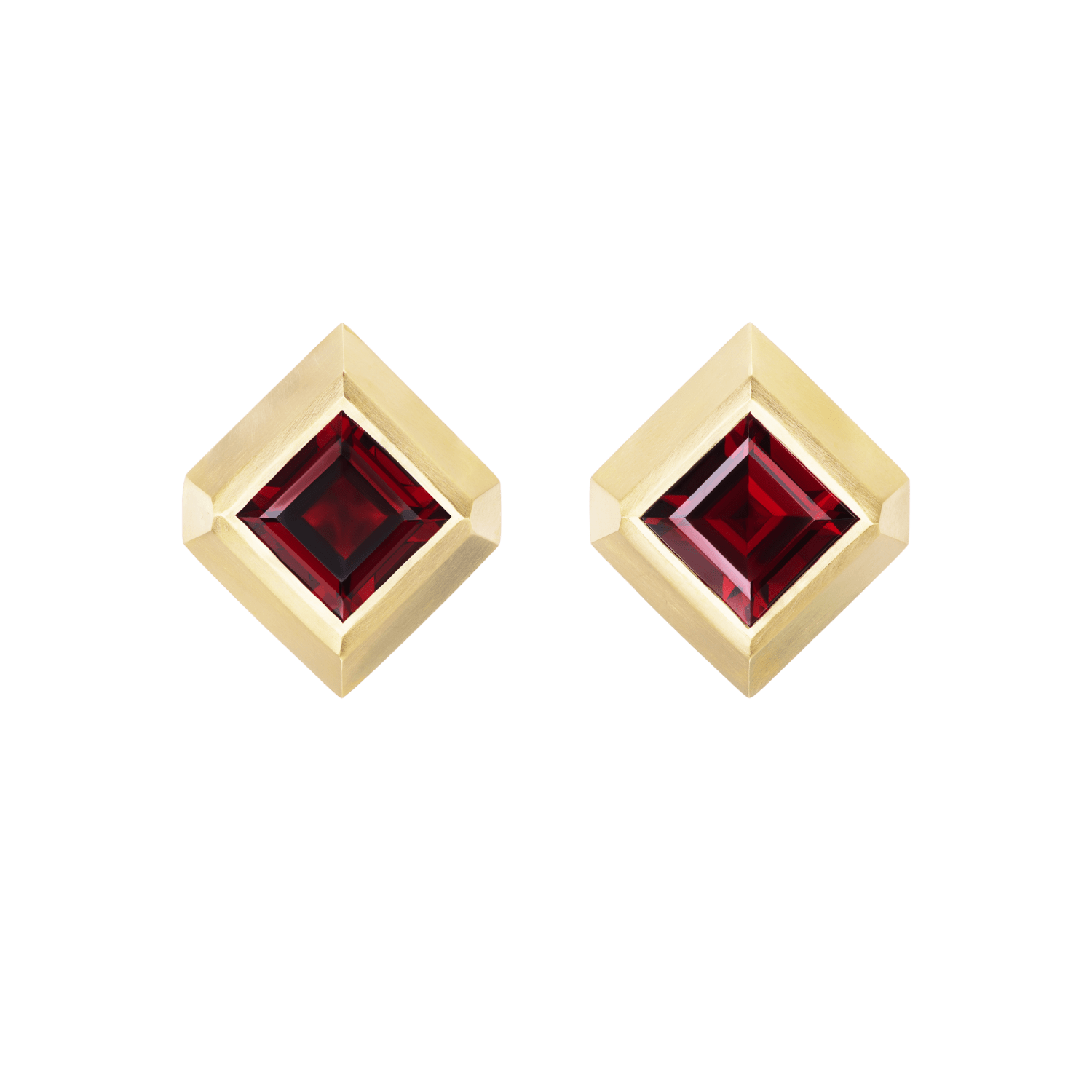 MEGA GARNET KITE STUDS - Ophelia Eve Jewelry