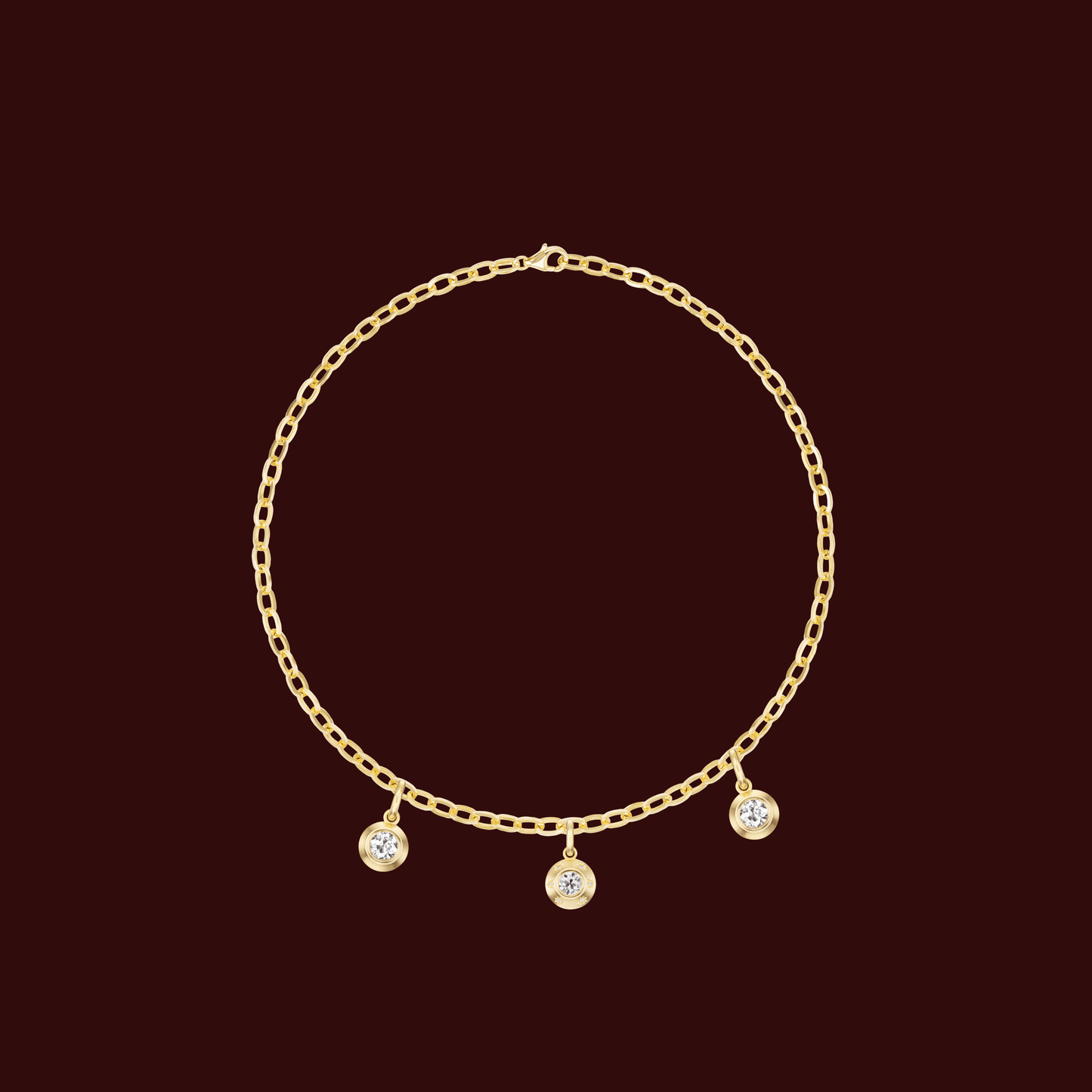 MIXED DIAMOND CHARM NECKLACE - OPHELIA EVE JEWELRY