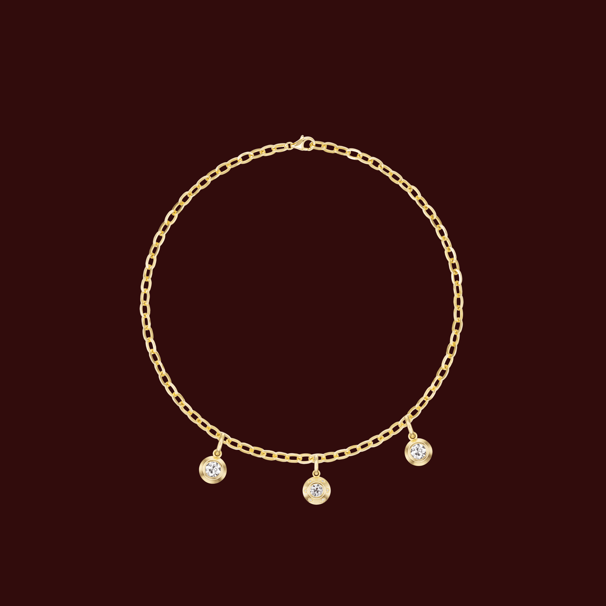MIXED DIAMOND CHARM NECKLACE - OPHELIA EVE JEWELRY