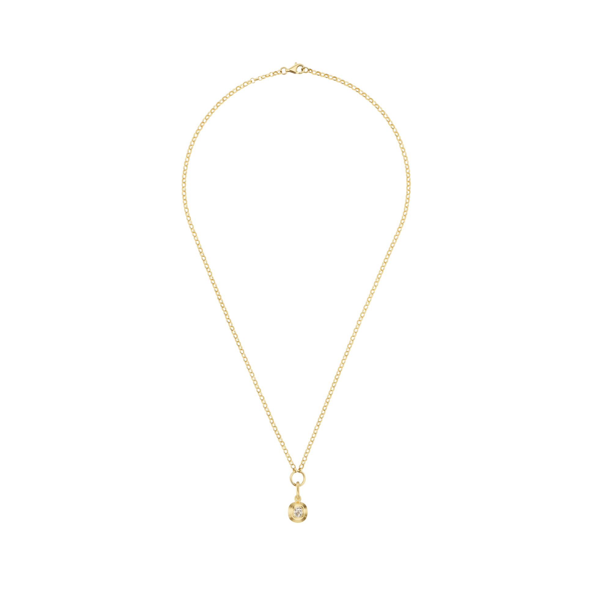 OLD MINE CUT DIAMOND CHARM - Ophelia Eve Jewelry