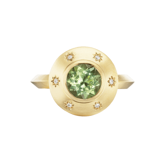 PARAIBA STARBURST ROUND RING - Ophelia Eve Jewelry