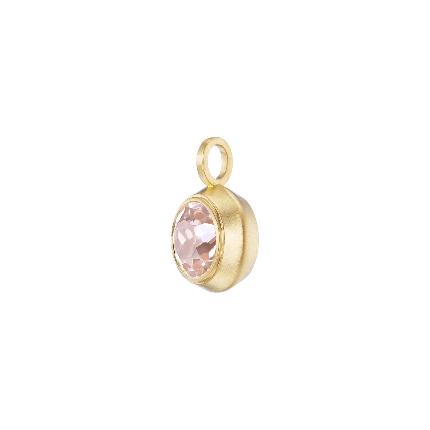 PEACH TOURMALINE ROUND PENDANT - OPHELIA EVE