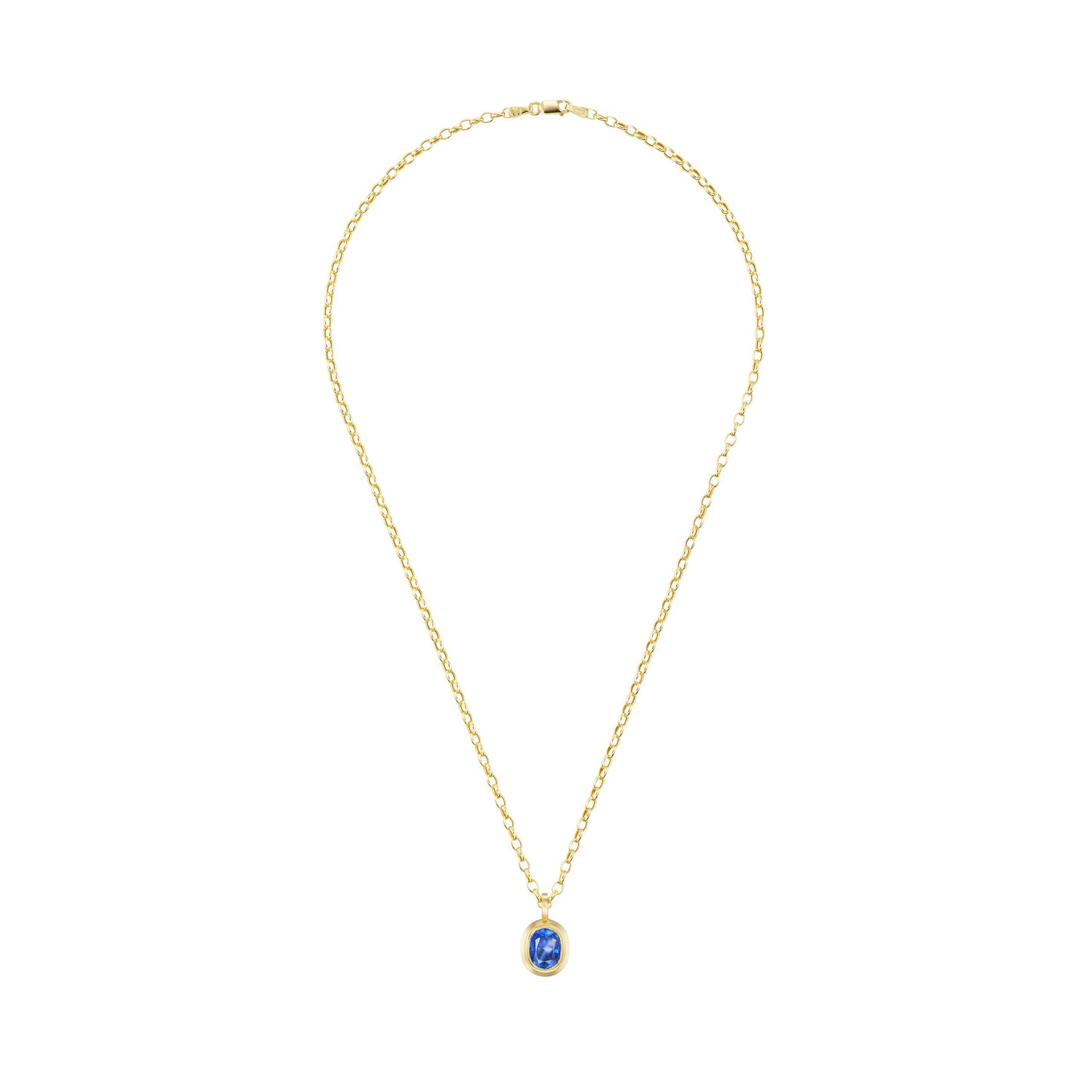 SAPPHIRE OVAL PENDANT - OPHELIA EVE