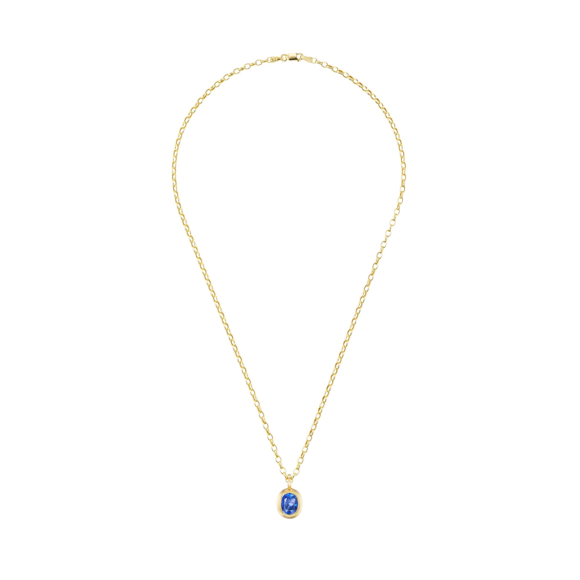 SAPPHIRE OVAL PENDANT - OPHELIA EVE